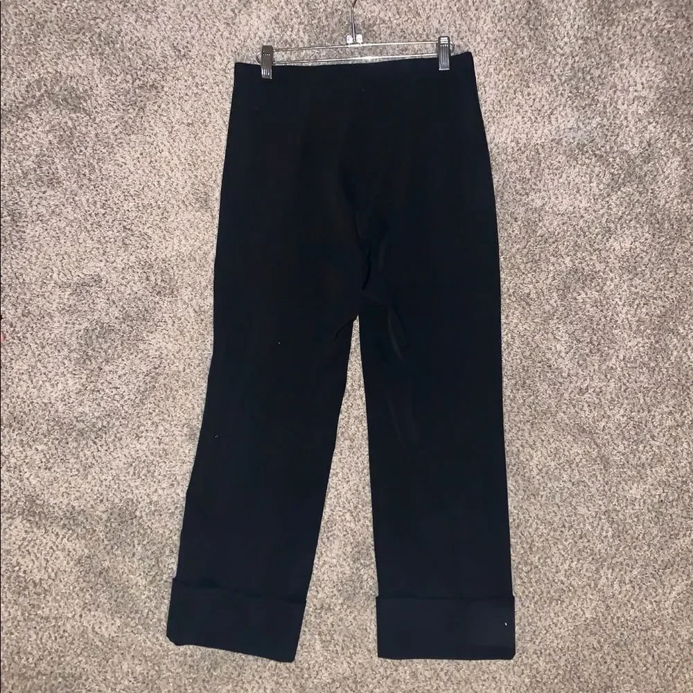 Angeline Kingsley Black Cropped Slacks